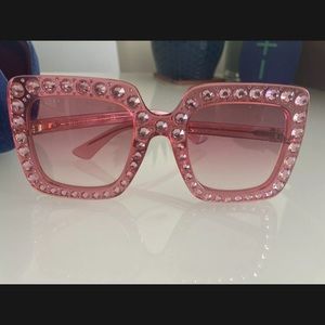 Gucci pink blinged out sunglasses